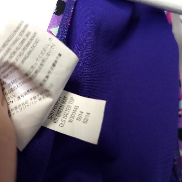 Old Navy Bikini Top Size Large Purple Black Pattern Padded Swim Top Swimsuit​​ - Picture 8 of 9